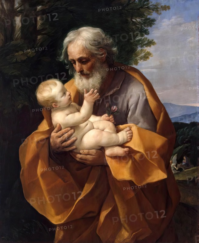St Joseph with Infant Christ in his Arms, 1620. Creator: Guido Reni.