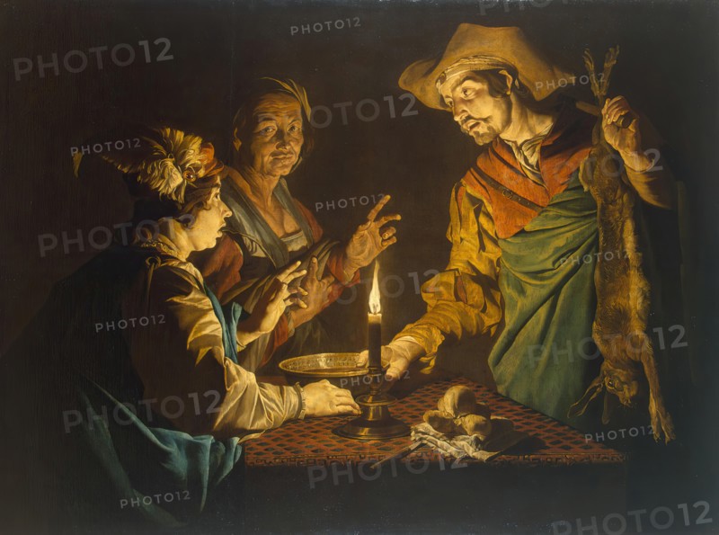 Esau and Jacob, 1640. Creator: Matthias Stomer.