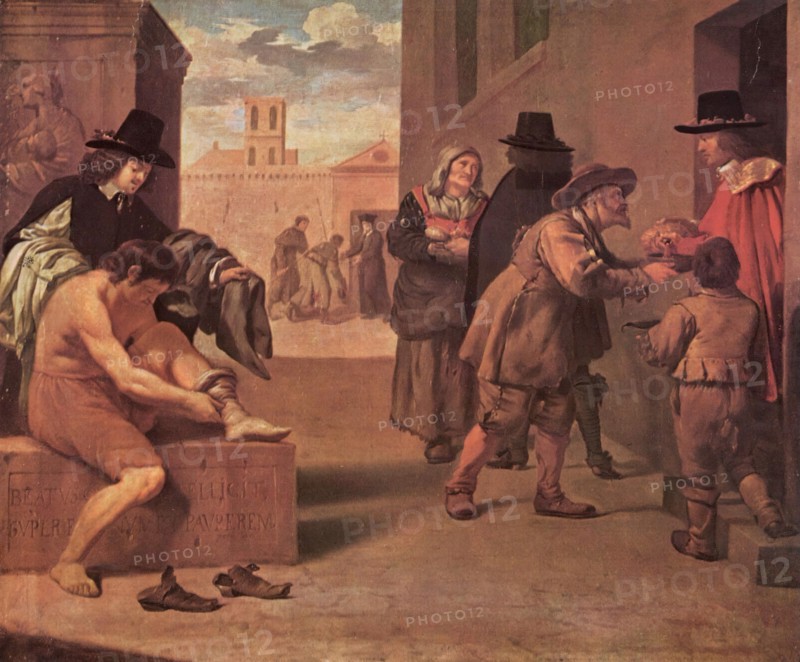 The works of mercy, 1680. Creator: Pierre Montallier.