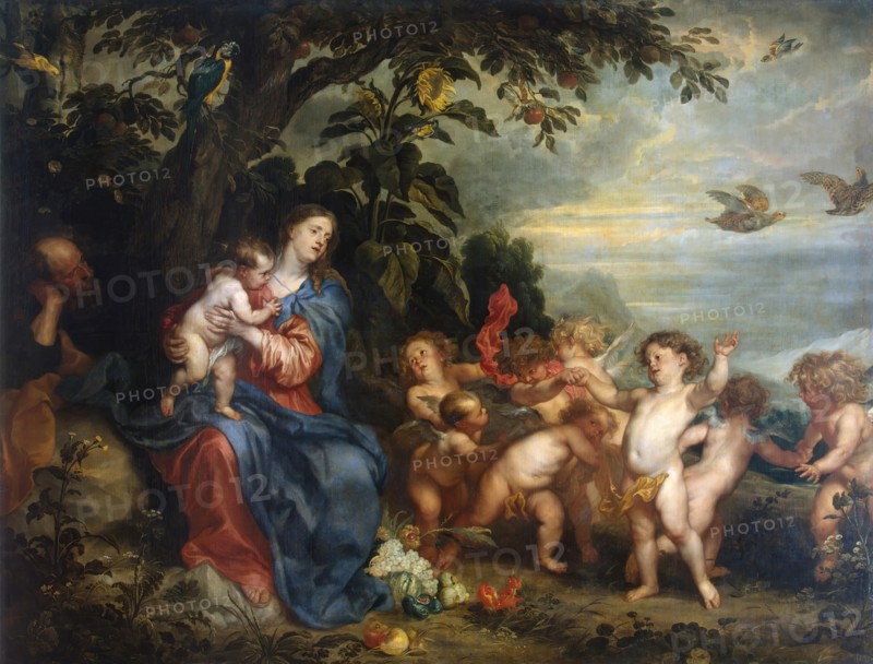 Rest on the Flight into Egypt (Madonna with Partridges), 1632. Creator: Anthony van Dyck.