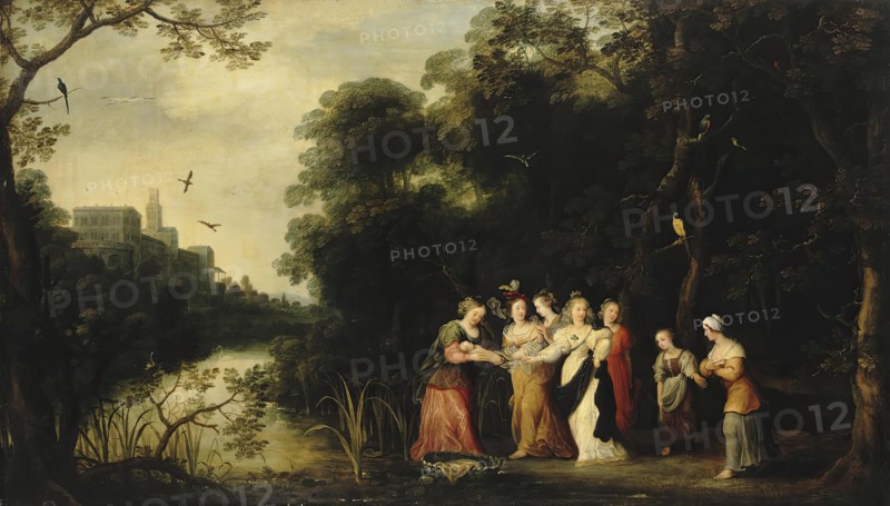 Finding of Moses, 1621. Creator: Abraham Govaerts.