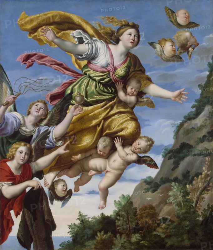 Mary Magdalene Taken up to Heaven, 1620. Creator: Domenichino.
