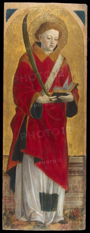 St Stephen (wing of a polyptych), 1450. Creator: Vincenzo Foppa.