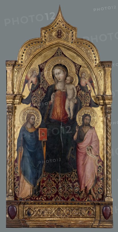Madonna and Child, with St Jacob the Younger, St John The Baptist and Angels, 1430. Creator: Bicci di Lorenzo.