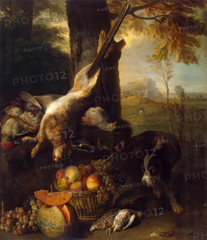 Still Life with a Dead Hare and Fruit, 1711. Creator: Alexandre François Desportes.