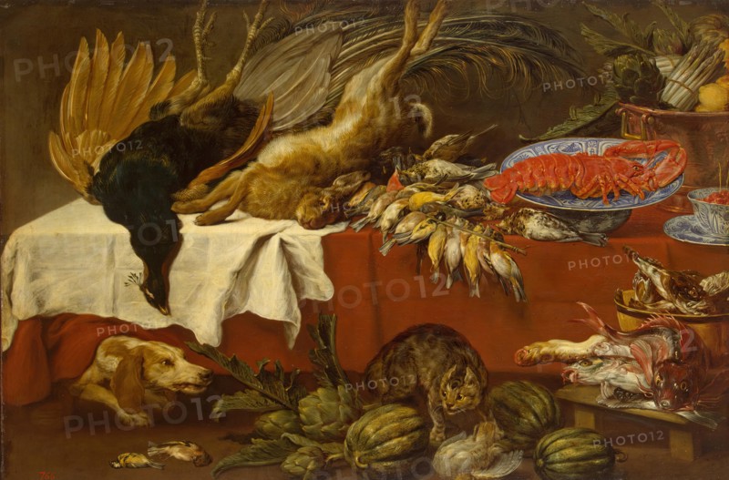 Still Life with Dead Game and Lobster, 1650. Creator: Paul de Vos.