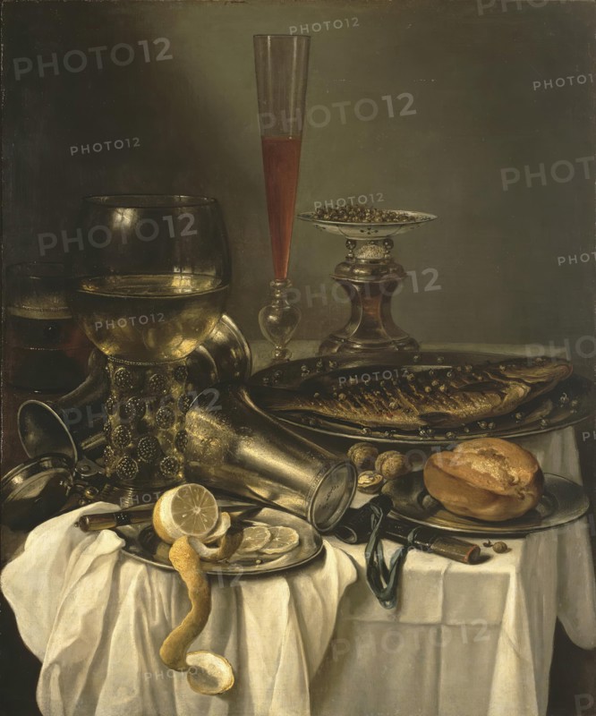 Breakfast with Fish, 1653. Creator: Pieter Claesz.