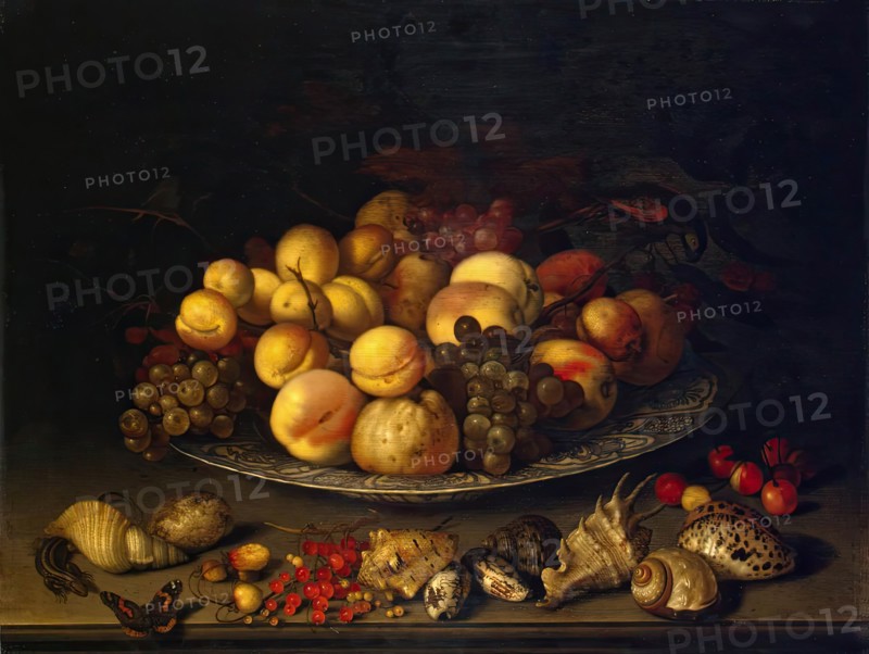 Plate with Fruits and Shells, 1630. Creator: Balthasar van der Ast.