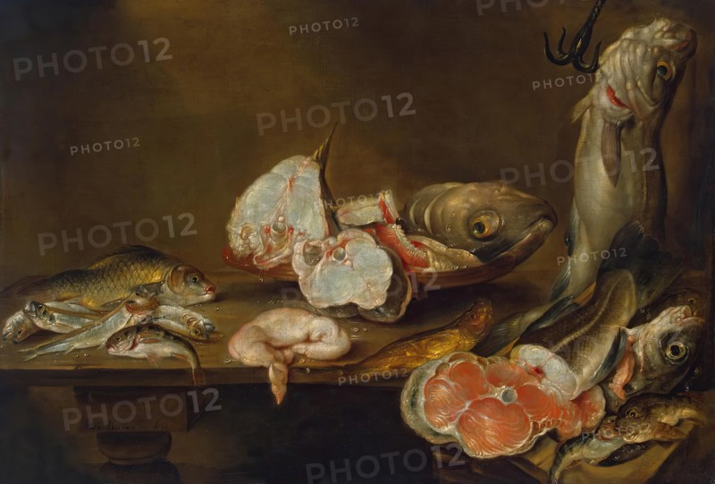 Fish and Dead Game, 1643. Creator: Alexander Adriaenssen.