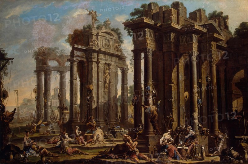 Halt of the Brigands, 1710. Creator: Alessandro Magnasco.
