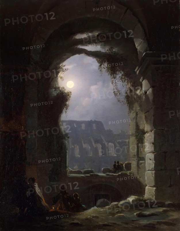View of the Colosseum by Night, 1830. Creator: Franz Ludwig Catel.