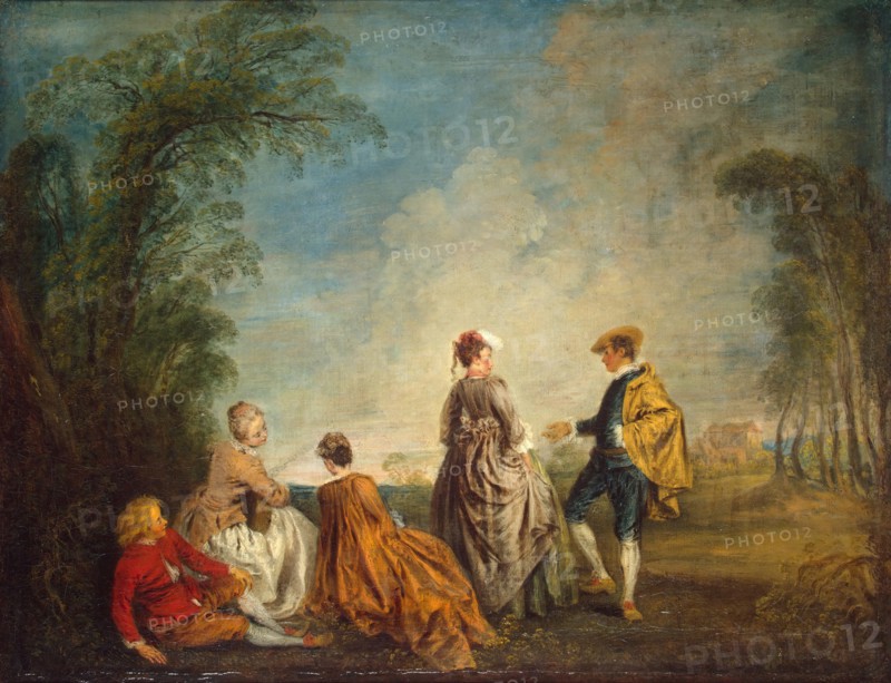 The Embarrasing Proposal, 1715. Creator: Jean-Antoine Watteau.