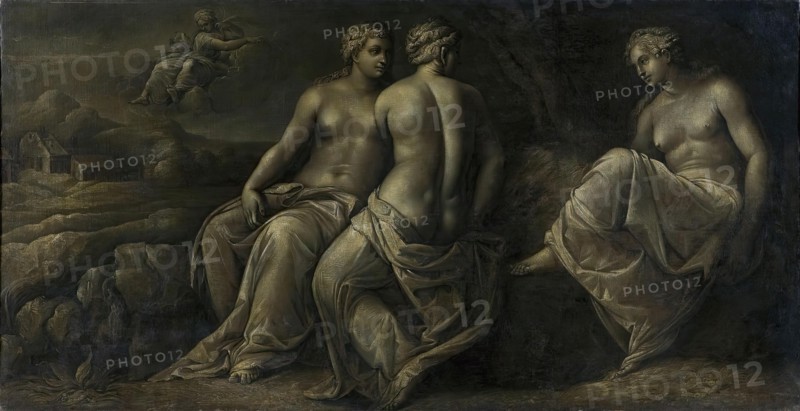 Psyche and her Sisters, 1521. Creator: Polidoro da Caravaggio.