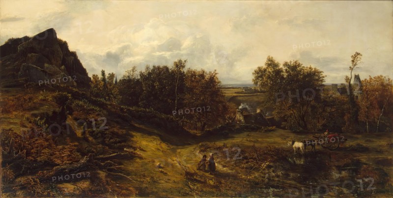 View on the Outskirts of Granville, 1833. Creator: Theodore Rousseau.
