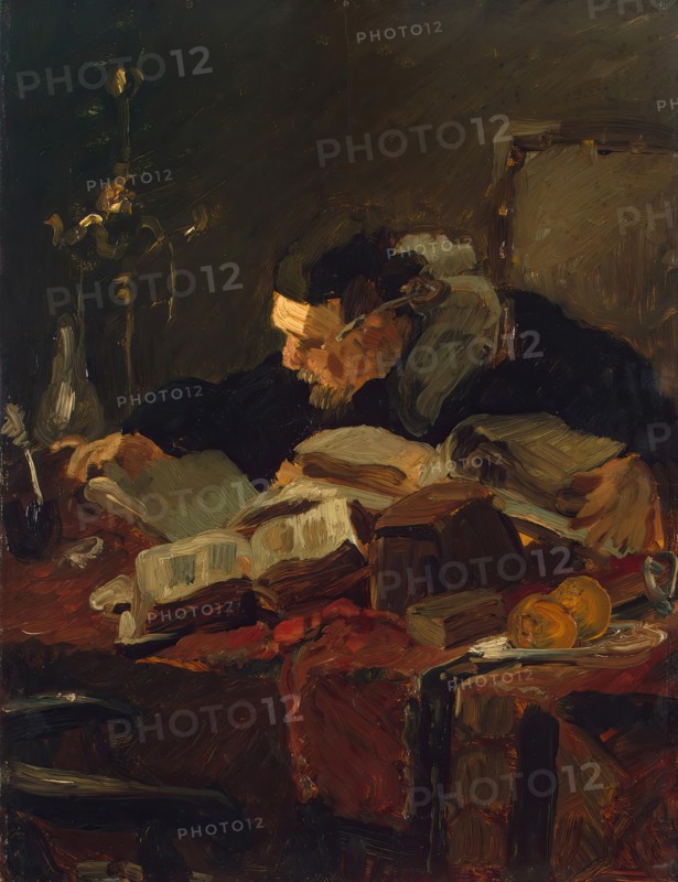 Scholar at the Table, 1866. Creator: Emile Charles Wauters.