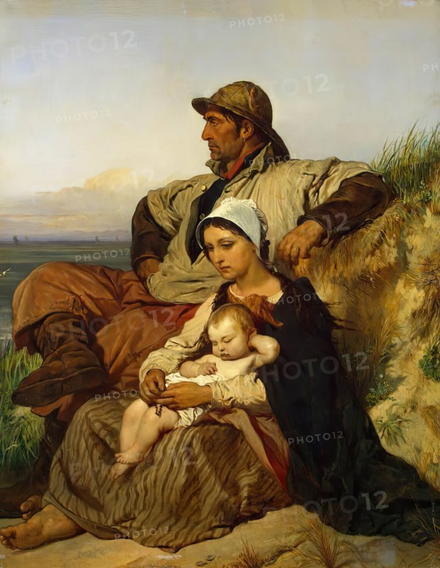 Fisherman's Family, 1848. Creator: Louis Gallait.