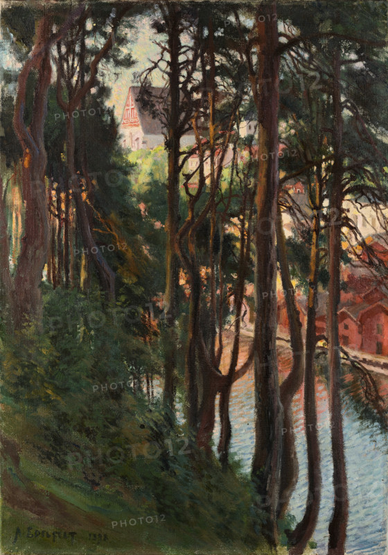 View of Porvoo from Nasinmaki, 1898. Creator: Albert Edelfelt.