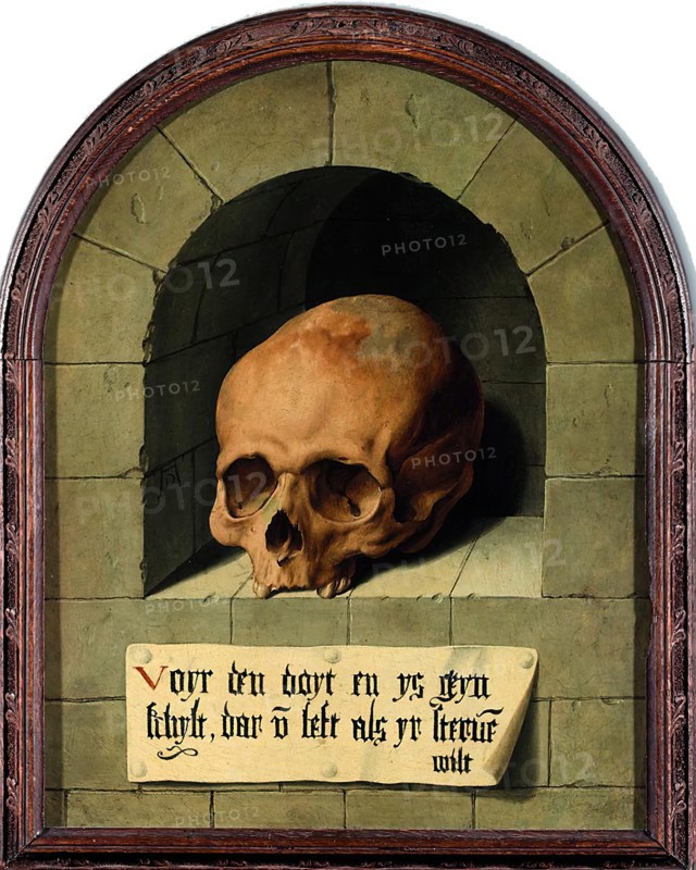 Skull in a Niche, 1550. Creator: Bartholomaeus Bruyn the Elder.