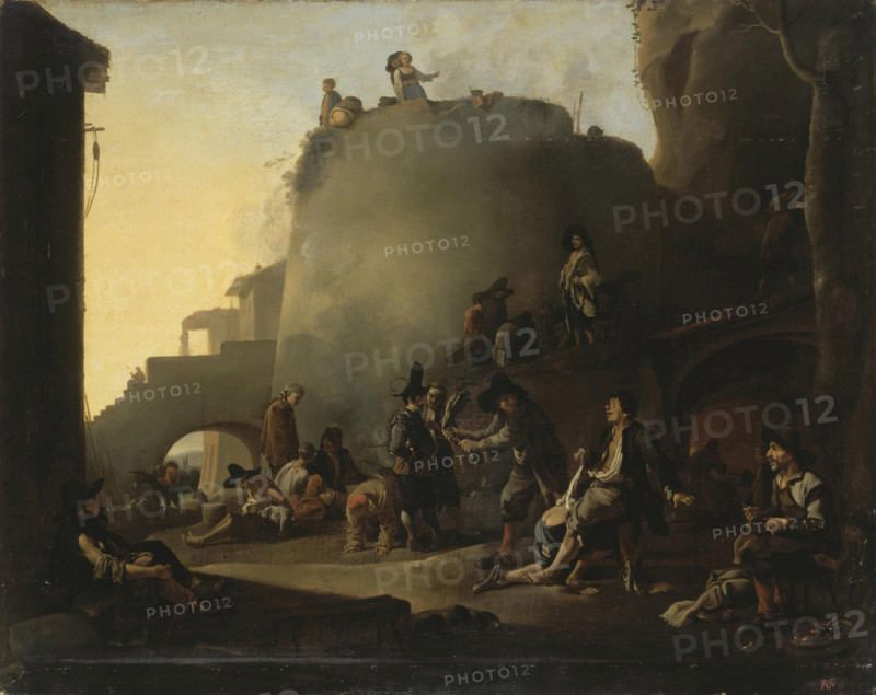 Scene from the Life of Tramps (Lazzaroni), 1650. Creator: Jan Miel.