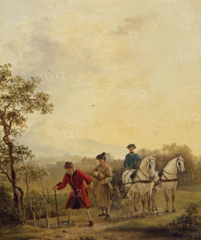 Voltaire Planting Trees, 1762. Creator: Jean Huber.