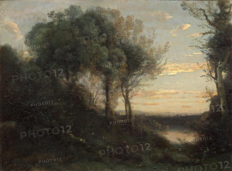 Evening, 1860. Creator: Jean-Baptiste-Camille Corot.