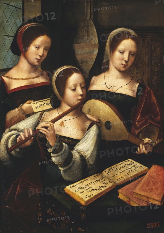 Female Musicians, 1530. Creator: Master of the Female Half-Lengths.