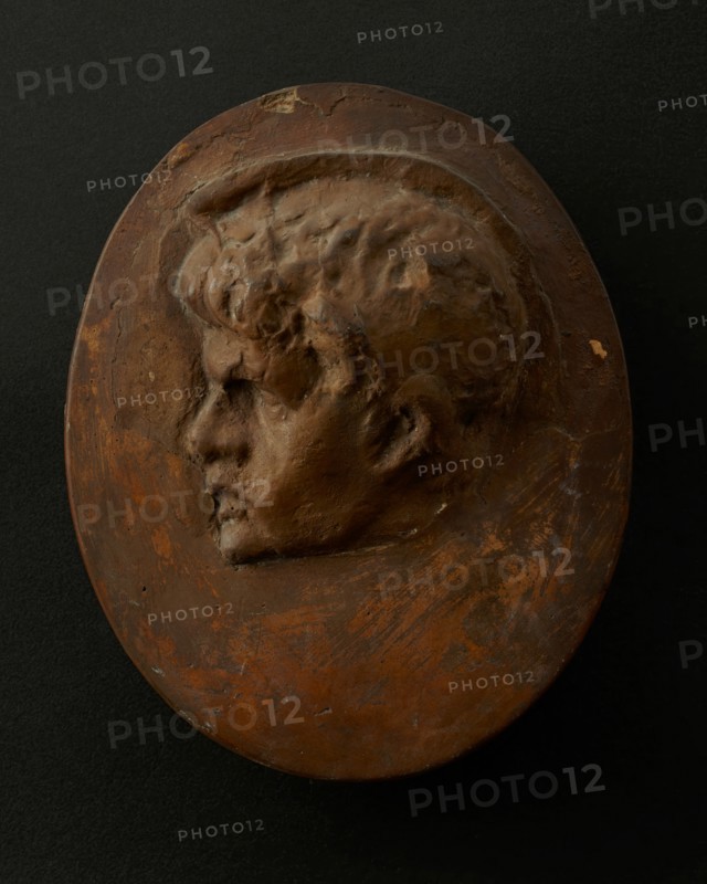 Cast of the head of a non-Roman auxiliary with large nose. Creator: Unknown.