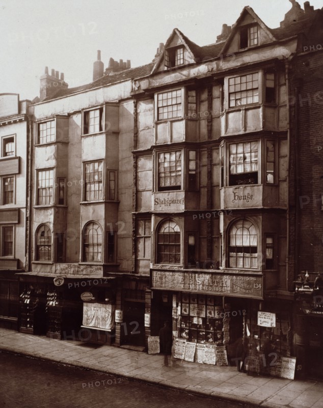 Old Houses in Aldersgate Street, c1879. Creator: Henry Dixon & Son.