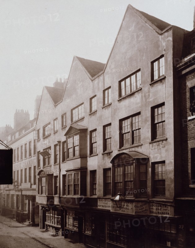 Barnard's Inn, the Fetter Lane Front, 1878-1879. Creator: Henry Dixon & Son.