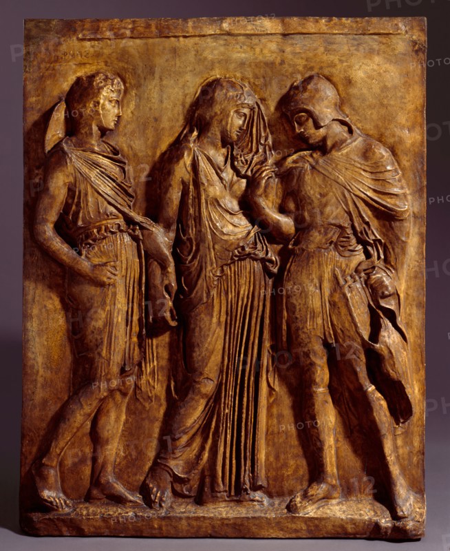 Cast .. depicting Hermes, Eurydice, and Orpheus, c.5th century BC, (c18th century). Creator: Unknown.