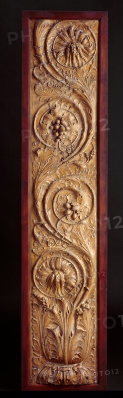 Architectural cast: relief panel decorated with scrolling foliage, c19th century? Creator: Unknown.
