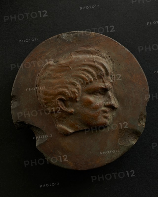Cast of left profile of Emperor Trajan. Creator: Unknown.
