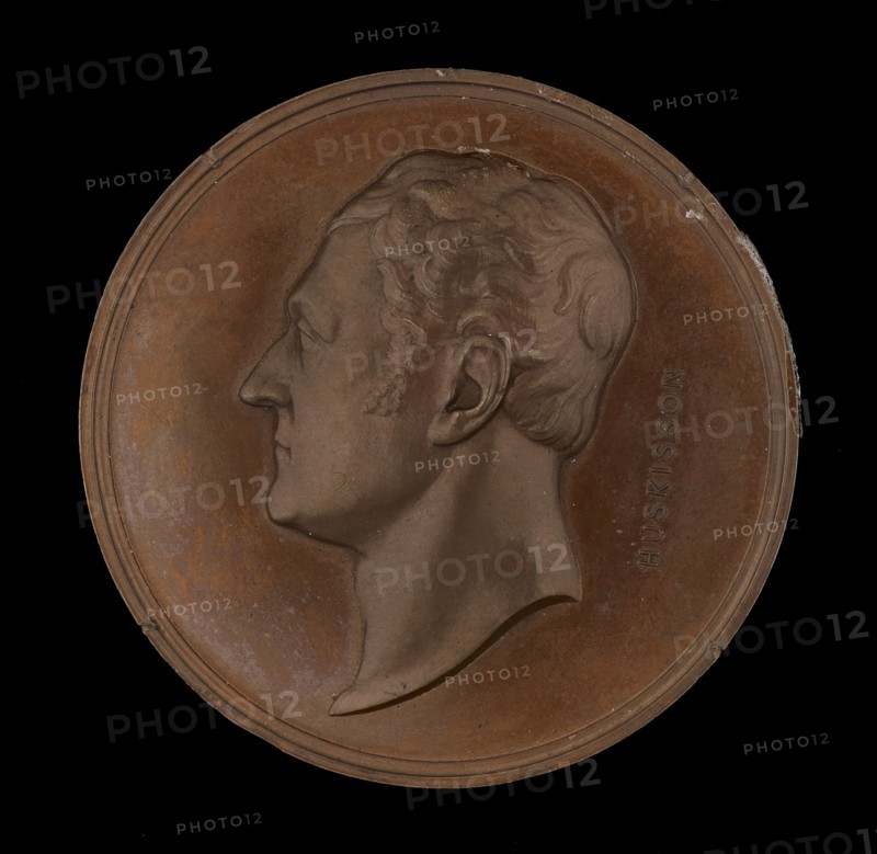 William Huskisson (1770-1830), bronze commemorative medal, 1830. Creator: Unknown.