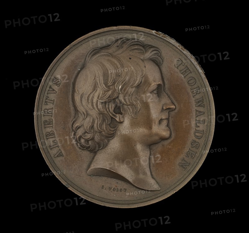 Bertel Thorvaldsen commemorative medal, 1837. Creator: Karl Friedrich Voigt.