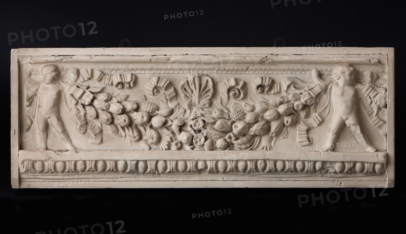 Cast of frieze of Cupids holding garlands from Palestrina, late 18th century. Creator: Unknown.