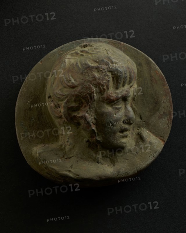 Cast of head of clean-shaven Roman legionary without helmet. Creator: Unknown.
