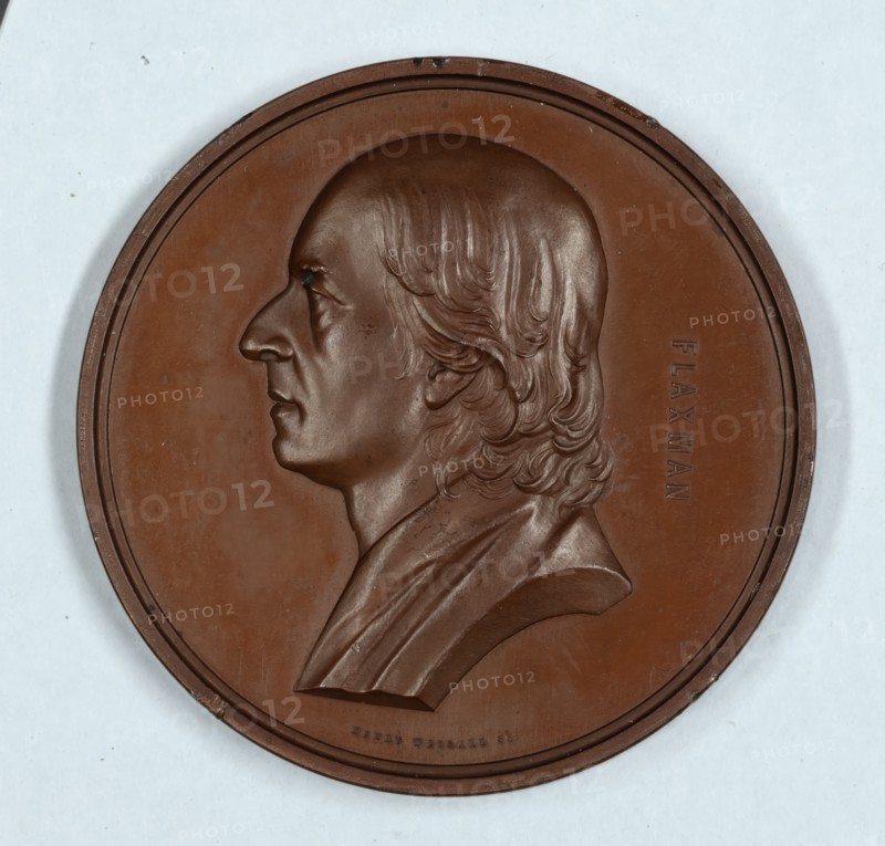 John Flaxman R.A., Art Union of London medal, 1854. Creator: Unknown.
