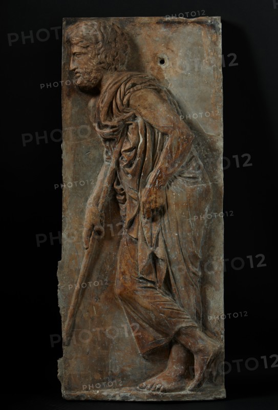 Cast of eponymous hero/magistrate from East frieze of Parthenon (figure 46 of Slab VI), 19th cent. Creator: Unknown.