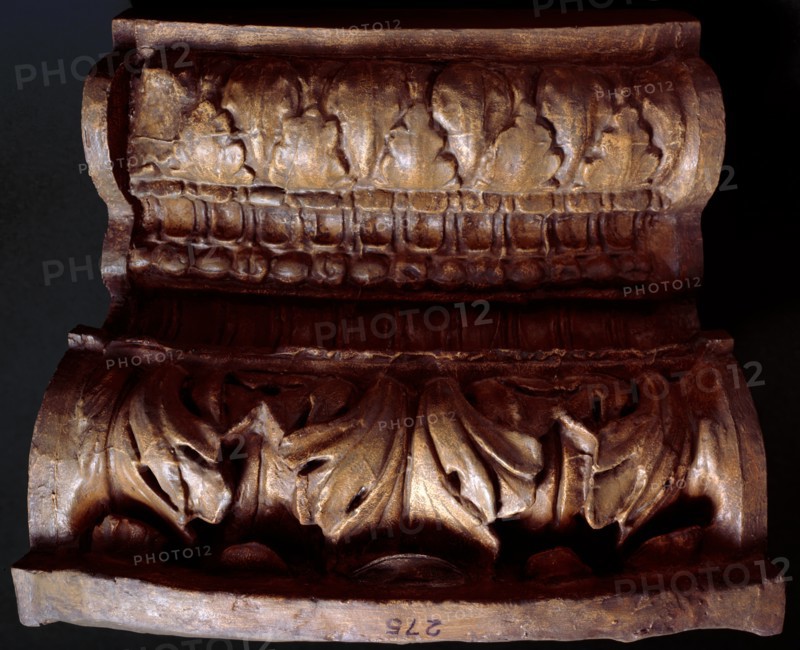 Cast of ornate column base, perhaps from Temple of Concord, c7 BC, (late 18th-early 19th century). Creator: Unknown.