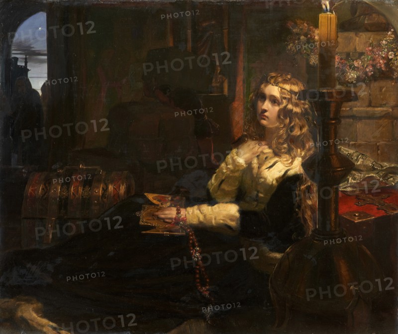 Elizabeth Woodville in her Sanctuary, Westminster after the abstraction of her eldest Son...c1855. Creator: Arthur George Walker.