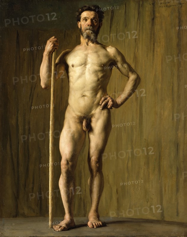 Academic study of a male nude, 1876. Creator: Pascal Adolphe Jean Dagnan-Bouveret.