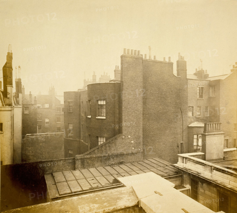 From the roof of Burlington House, Piccadilly, looking towards the back of Albany., c1860s. Creator: Stephen Ayling.