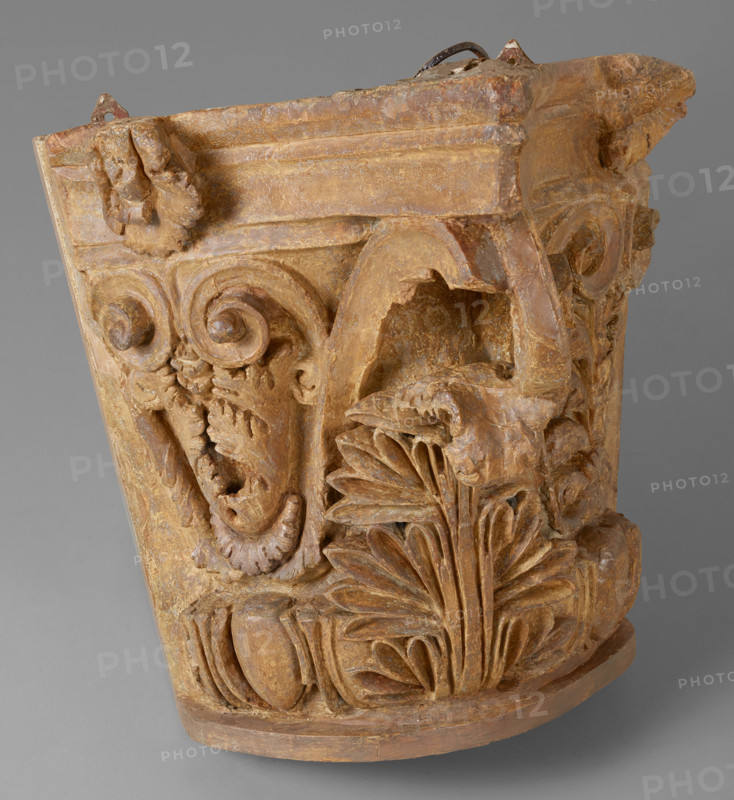 Cast of Corinthian-type capital, late 18th century-early 19th century. Creator: Unknown.