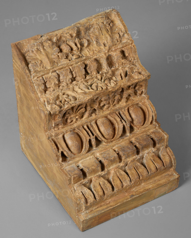 Cast of a corner of cornice, Domitian's Palace, late 18th century. Creator: Unknown.