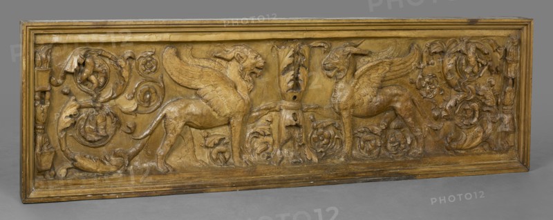 Cast of front panel of sarcophagus with griffins, late 18th century-early 19th century. Creator: Unknown.
