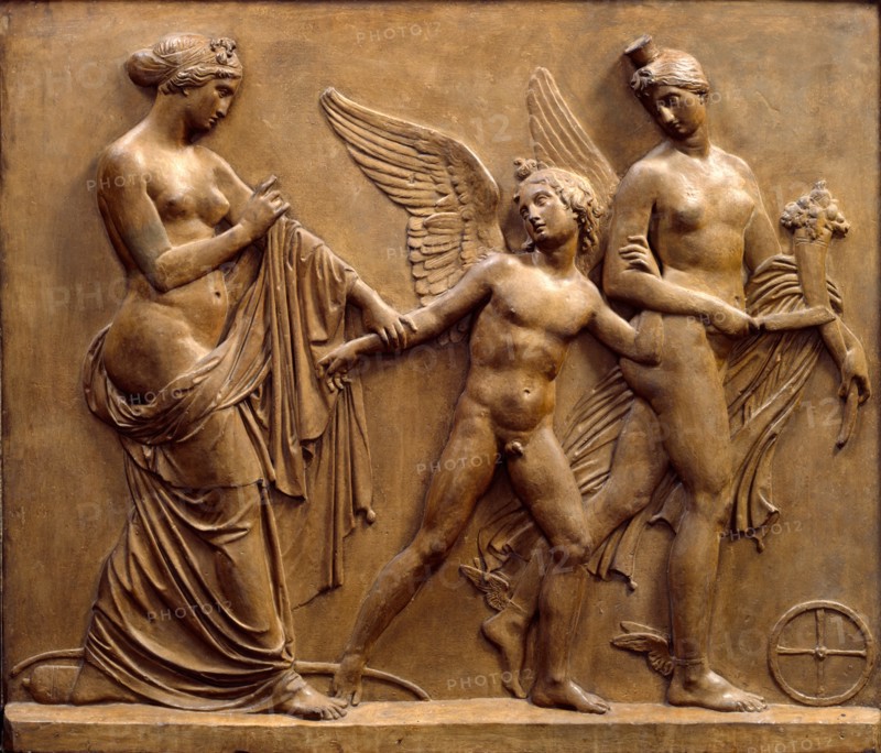 Love between Beauty and Fortune, before 1866. Creator: John Gibson.