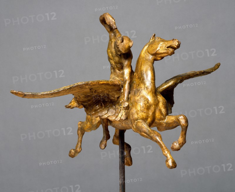 Sketch model of Perseus and Pegasus for the painting 'Perseus and Andromeda', c1890. Creator: Frederic Leighton.