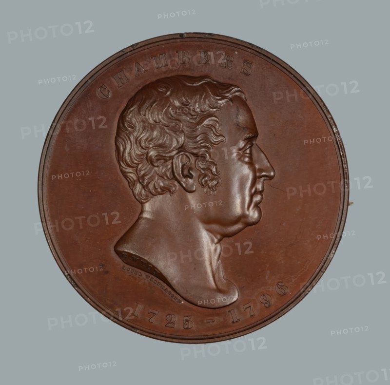 Sir William Chambers R.A., Art Union of London medal, 1857. Creator: Benjamin Wyon.