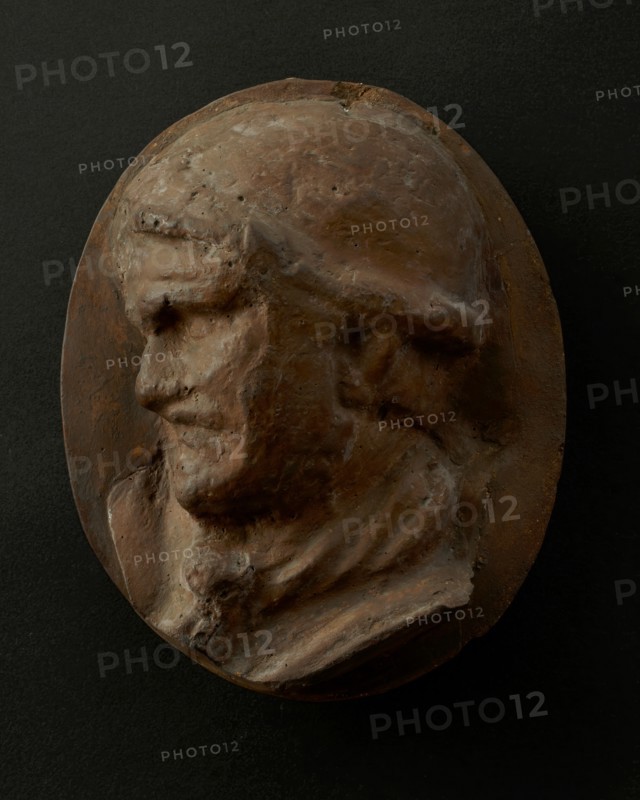 Cast of the head of a wounded Roman auxiliary, AD 106-113. Creator: Unknown.