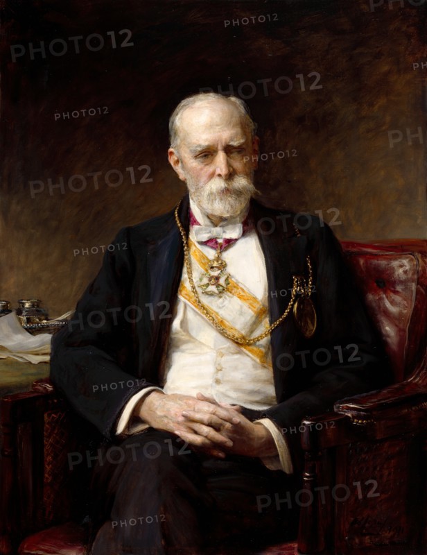 Portrait of Sir Edward Poynter, Bt., P.R.A, 1911. Creator: Arthur Stockdale Cope.